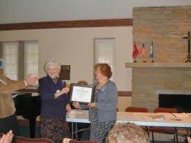 Conservation Medal and Certificate - State level L-R: Patricia Hunter with Recipient Lawson Hickox