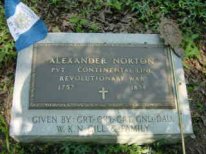 Alexander Norton grave marker