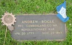 Andrew Bogle grave marker
