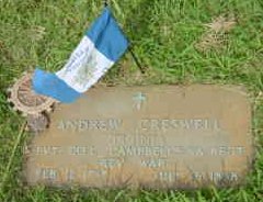 Andrew Cresswell grave marker