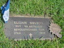 Elijah Nelson grave marker