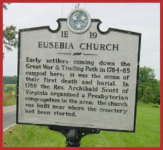 Eusebia Church historic marker