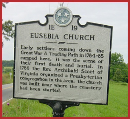 Eusebia Church historic marker