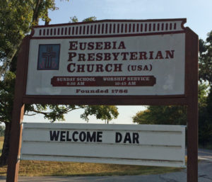 Eusebia Church sign