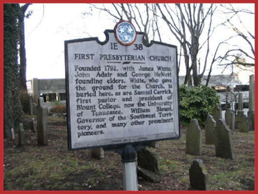First Presbyterian Church, Knoxville, historic marker