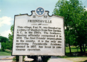Friendsville historic marker