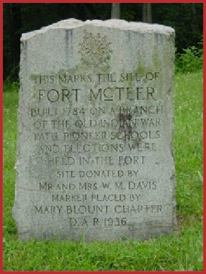 Fort McTeer historic site marker