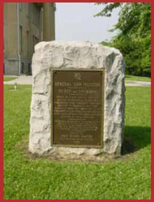 General Sam Houston historic marker, Blount County Courthouse