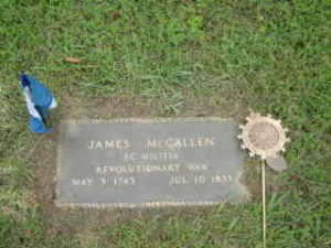 James McCallen grave marker
