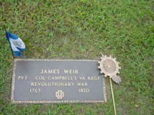 James Weir grave marker