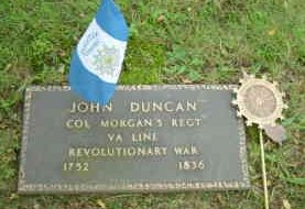 John Duncan grave marker