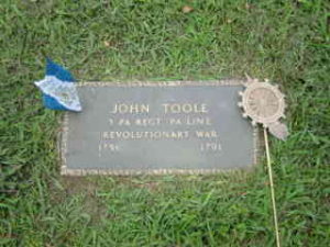 John Toole grave marker