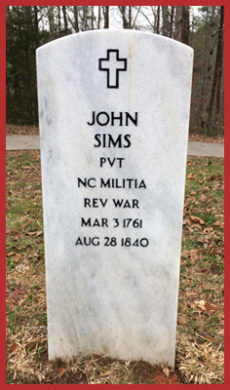 John Sims tombstone