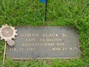 Joseph Black, Sr. grave marker