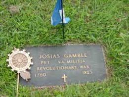 Josias Gamble grave marker
