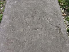 Mary Blount grave marker