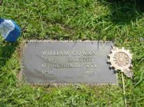 Grave marker of William Cowan