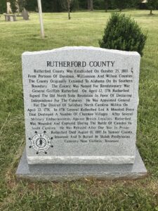 Rutherford County Marker