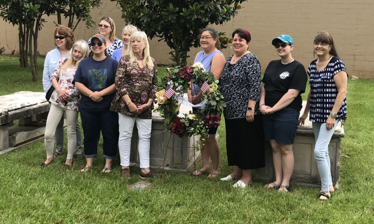 Members of the Captain William Lytle Chapter visiting Lytle Cemetery