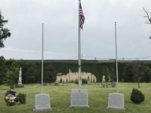 Markers and Flag Pole at Lytle Cemetery Murfreesboro, Tennessee