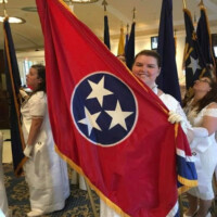 Our Junior Member carrying the TN Flag at Continental Congress