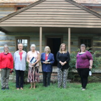 Members installed at the chapter meeting at the Nicholas Gibbs cabin