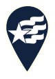 Navy Map Marker Small