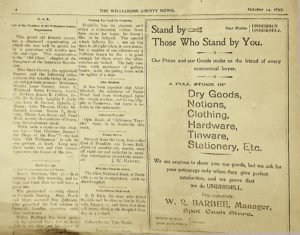 1897 Newspaper announcement