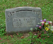 Jack Washam tombstone